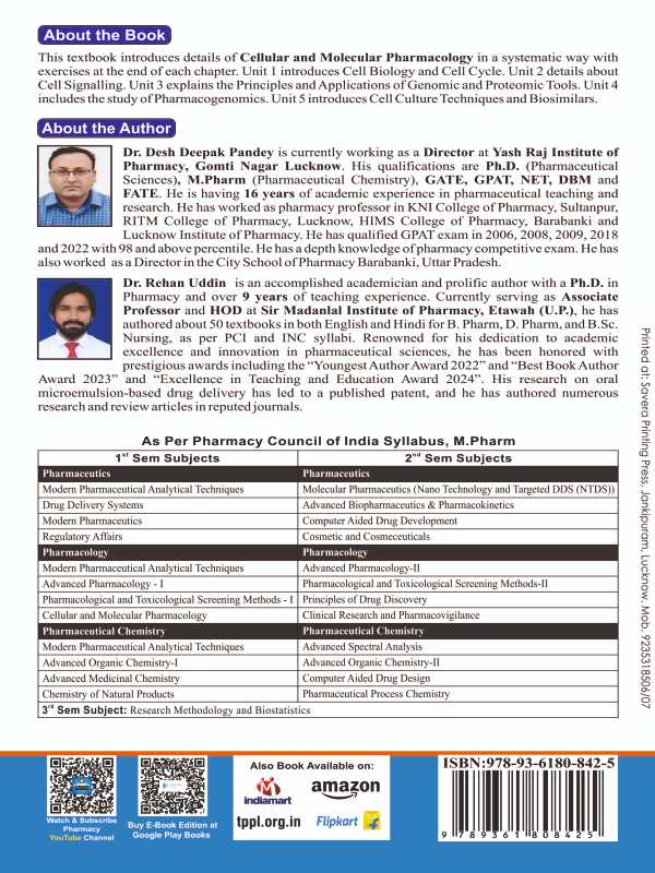 Cellular and Molecular Pharmacology M.Pharm First semester