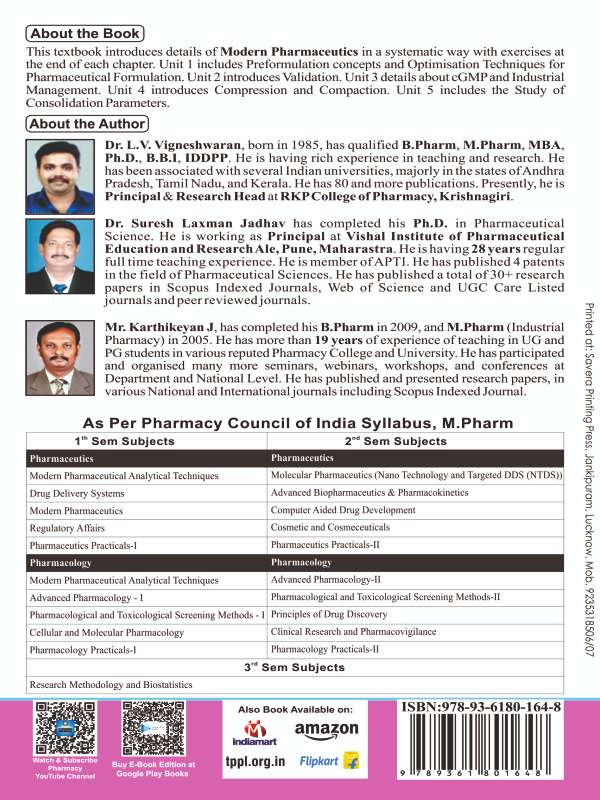 Modern Pharmaceutics | M.Pharm | First Semester