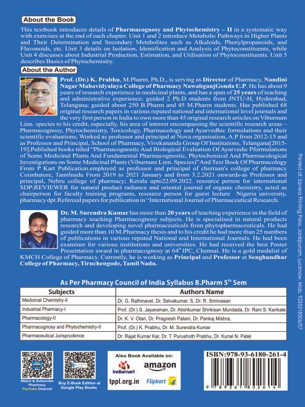 Pharmacognosy and Phytochemistry-II Book B.Pharm 5th Semester