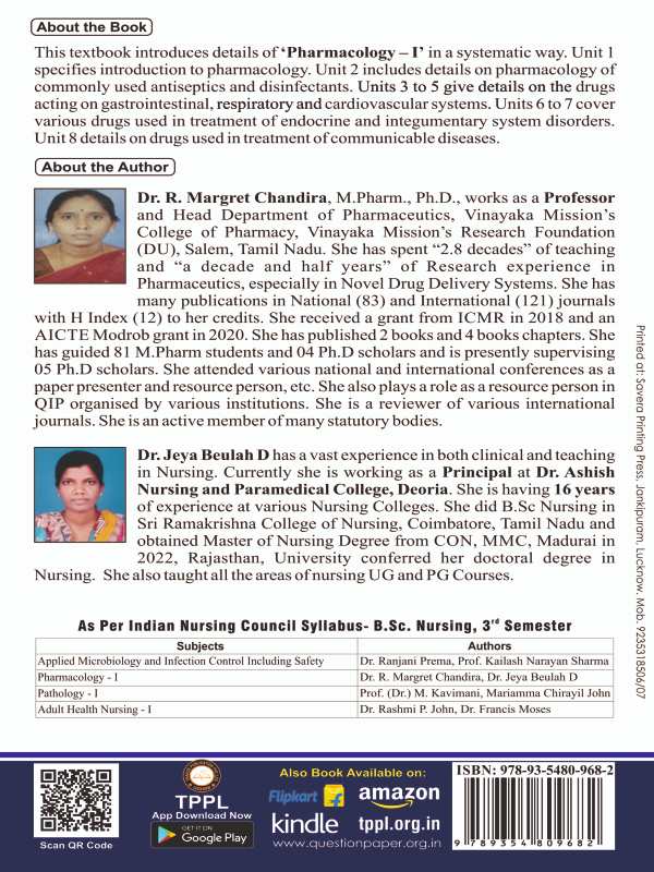 Pharmacology-I Book B.Sc Nursing 3rd Sem
