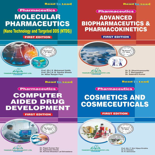 All in One M.Pharm Second Semester (4 in 1) Combo back Books by thakur publication