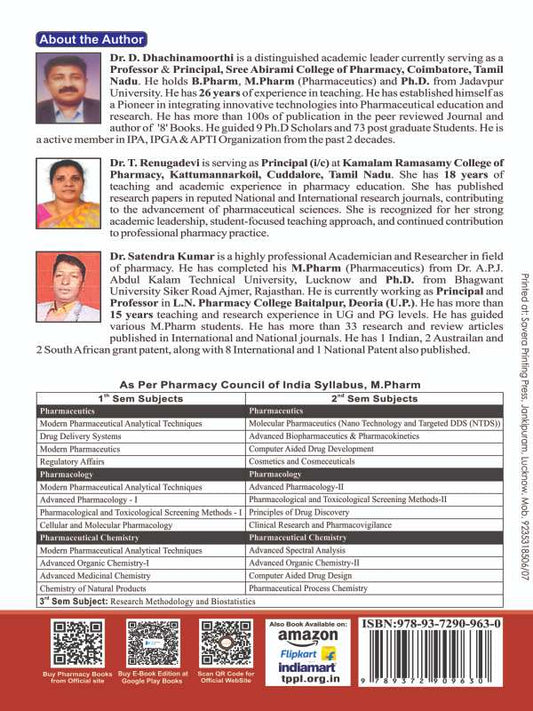 Advanced Biopharmaceutics & Pharmacokinetics (Pharmaceutics First Edition) M.Pharm Second Semester