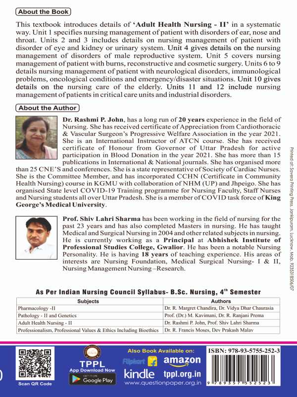 Adult Health Nursing - II Book B.Sc Nursing 4th Semester