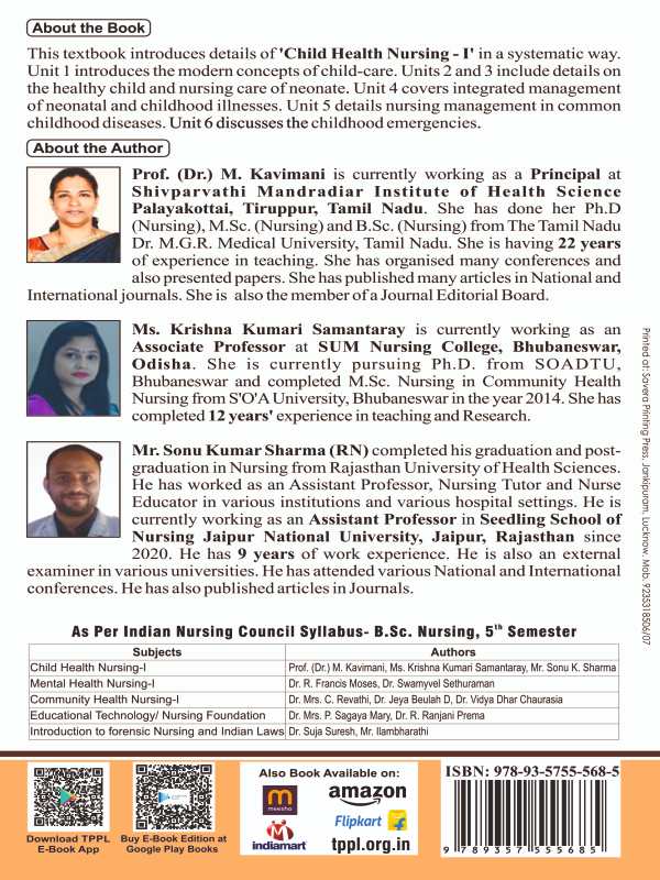 CHILD HEALTH NURSING-I Book B.Sc Nursing 5th Semester