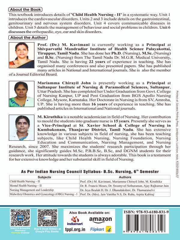 CHILD HEALTH NURSING-II Book B.Sc Nursing 6th Sem
