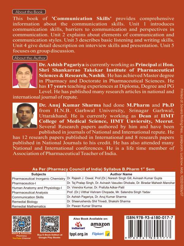 Communication Skill Book B.Pharm 1st Semester