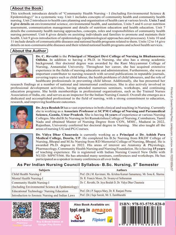 Community Health Nursing -I Book B.Sc Nursing 5th Sem
