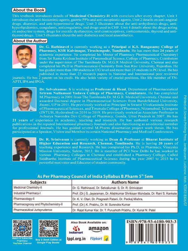 Medicinal Chemistry-II Book B.Pharm 5th Semester