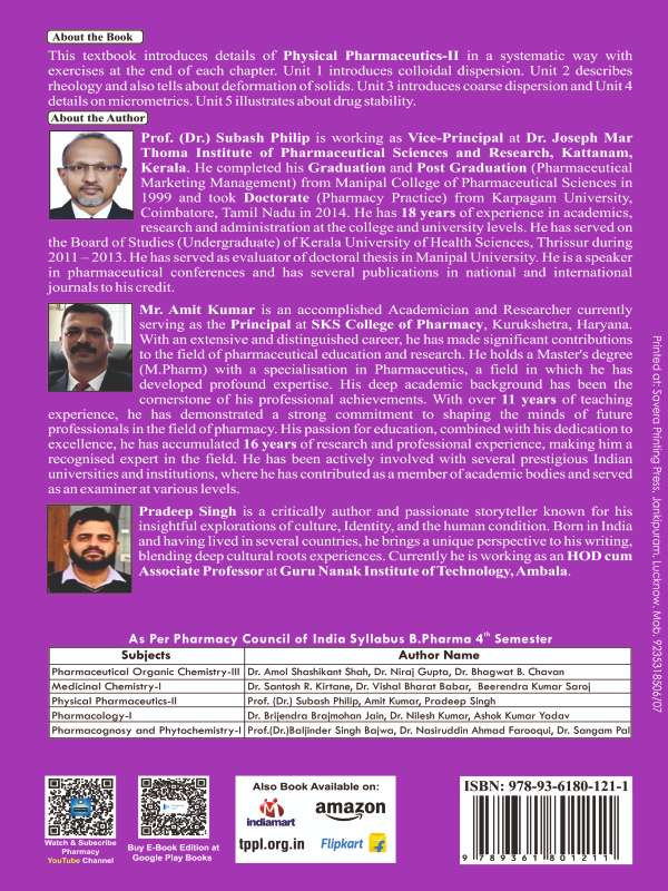 Physical Pharmaceutics-II Book B.Pharm 4th Semester